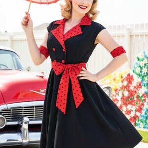 ✨ Stunning Vintage-Style Rockabilly Swing Dress ✨